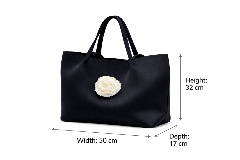 Midnight Bloom Neoprene Beach Tote