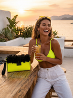 Neo Loft Neoprene Flower Clutch