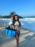Miami Blue Neoprene Beach Tote